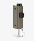 Auxiliary foot lock for gliding patio doors compatible with Andersen OEM Part 1997220, stone diecast construction