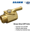 Brass shutoff valve for ColorMark Soft Rain Watering Spray Wand 30 Inch Gold Lightweight Yet Durable