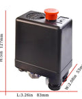 Heavy Duty Pro Grade Air Compressor Pressure Switch Regulating Valve 90 To 120 Psi For 220 To 240 Volt Systems side view