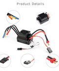 4300Kv Brushless Motor With 60A ESC, 20Kg Servo, And 25T Servo Arm For 1/8 And 1/10 RC Cars And Boats components detail view