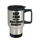 High Power Rocketry Travel Mug For Hobby Lovers With 14 Oz Stainless Steel Double Wall Insulation Easy Grip Handle Slide Lid Cup Holder Friendly