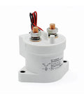 Heavy Hitter 200A DC Contactor Relay Switch For EV Charger Stations High Voltage Power Controller With Mini Breaker Protection, side view.