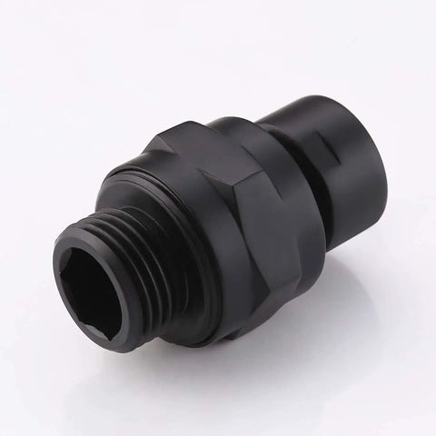 Brass Shower Head Swivel Ball Joint Connector Adapter Adjustable High Flow Shower Arm Attachment Heavy-Duty Pro Grade Brass Body Leak Free 7.8 GPM At 60 PSI Easy Install, black brass swivel adapter