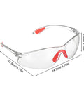 Straight Up Durable Four Pack Kickass Wraparound Safety Glasses Featuring Soft Silicone Frames And Ansi Z871 Certified Lenses For Slick Everyday Eye Protection That Hits Just Right, showing clear polycarbonate lenses and silicone nose pads.