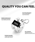 Straight Up Heavy Duty Handheld Tally Counter With Tight Finger Loop Go To Clicker For Lap Counting And Pitch Tracking Battery Free Mechanical Score Tracker That Slaps Every Round with reinforced mechanism and precision assembly.