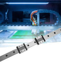 Miniature Linear Guide Rail 24mm Wide With Dual Slide Blocks Precision Linear Motion System For Automation CNC Machining 3D Printing And High Accuracy Measuring Instruments, 400mm bearing steel rail