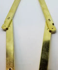 Pair Of Antique Brass Drop Front Desk Lid Stays Hinges For Mailbox Trunk Chest Steamer, Heavy Duty Steel Plated Inside Mount With Strong Friction