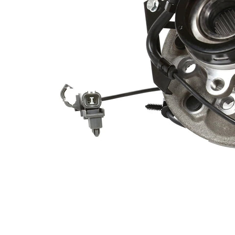 Close-up of wheel hub bearing assembly from Front CV Axle Shaft Kit With Left And Right Axles, Wheel Hub Bearing Assemblies, And ABS Replacement