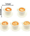 Door Hinge Heads Decorative Topper Set Of 5 Magnetic Latte Art Coffee Hinge Heads For Miniature Door Hinges Fun Quirky
