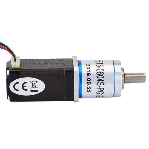 19 To 1 Planetary Gearbox Nema 8 Stepper Motor side view, compact design with 0.095 degree step angle, ideal for CNC machines and robotics.