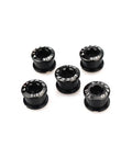 Lightweight CNC Machined 7075 Aluminum Single Chainring Bolts 5 Pack M8 For Road Mountain BMX MTB And Fixie Bikes Black Finish