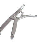 Shop Grade Universal Motorcycle Clutch Flywheel Holding Tool With Ridiculously Strong Non Slip Grip For Zero Sweat Engine Overhaul And Quick Gear Swaps, silver metal design.