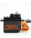 Badass Build Quality 12G Metal Digital Servo PWM For RC Helicopter with snap lock mount and wires visible,