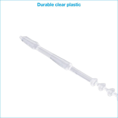 Heavy Duty Five Inch Clear Adjustable Loop Ties One Thousand Bulk Pack with Beaded Lock Pins, durable clear plastic design.