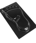 Reusable Footprint Concrete Mold Kit For Garden Paths And Patios showcasing black ABS footprint mold