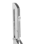 Close-up of stainless steel table folding shelf bracket with auto locking hinge, wall-mounted design for durable support.