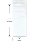 3 X 7 Inch 4 Mil Zipper Reclosable Bags Pack Of 100 For Food Storage And Organization, Heavy Duty See Through Poly Bags With Easy Zip Lock, FDA Food Safe LDPE; 3 x 7 in clear bag
