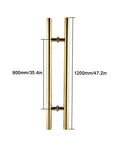Heavy Duty Stainless Steel Glass Door Push Pull Handle for Office Hotel and Barn Sliding Doors Round Tube Grip 1200mm