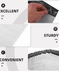 Waterproof Self Sealing PE Shipping Bags showing self-sealing feature and pack of 100 for clothing and shoes