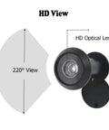Ultra HD Door Peephole Viewer Built Tough In Solid Brass With Heavy Duty Rotating Privacy Cover 220 Degree View