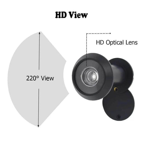 Ultra HD Door Peephole Viewer Built Tough In Solid Brass With Heavy Duty Rotating Privacy Cover 220 Degree View