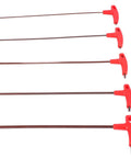 Heavy Duty 5 Pc T Handle Hex Wrench Set Made From S2 Alloy Steel Sizes 3mm 4mm 5mm 6mm 8mm For Sick Auto Repair CNC Maintenance Fastening With Comfortable Grip That Fixes Tasks For Pros Who Want Boss Level Gear To Win Every Job Smoothly, five red T-handle hex wrenches