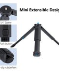 Pocket Sized 2 In 1 Mini Tripod Desk Stand And Handheld Grip, Ultra Lightweight 2 Oz with 1/4 inch screw and non-slip feet
