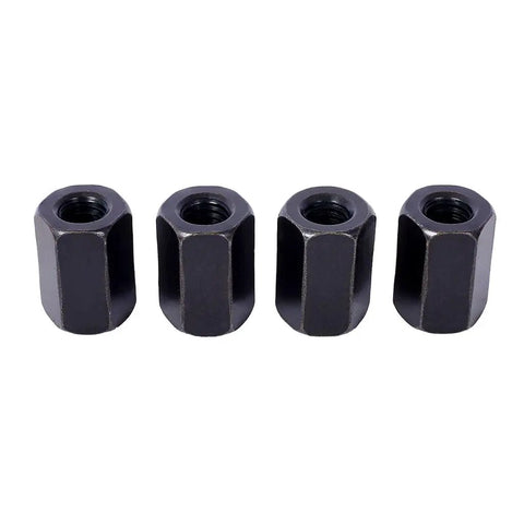 Close-up of coupling nuts included in 58 Piece T Slot Clamping Kit For Milling Machines With Seven Sixteenths T Slot And Three Eighths Inch Threaded Stud Hold Down Clamp Set Heavy Duty Beefy Tool Steel Machinist Kit With Durable Storage Case.