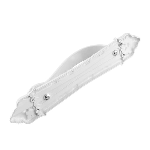 Back view of Sliding Barn Door Handle 9.4 Inch Vintage Gate Door Pull White Zinc Alloy Rust Resistant Hardware