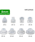 Heavy Duty Pneumatic Suction Cup Big Head With Silicone Nozzle 8mm Mounting Hole Double Layer Injection Molding 25mm Base