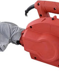 Pro Grade Beast 1600W Two In One Blower Vacuum Combo with gray collection bag and black hose for workshop cleanup.