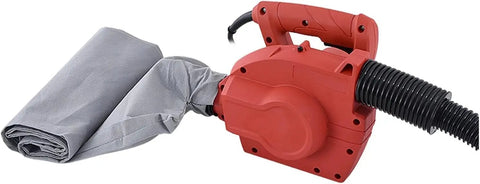 Pro Grade Beast 1600W Two In One Blower Vacuum Combo with gray collection bag and black hose for workshop cleanup.