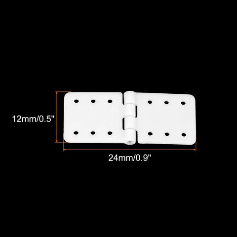 Hinges 0.9 Inch By 0.5 Inch Adjustable For Model Airplane Wings Remote Control Aircraft Parts Square Plastic Set Of 50 Pieces