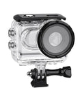 Clear underwater dive case waterproof housing for GO 3 and GO 3S with secure three-fold buckle, 60m depth rating for action camera use.