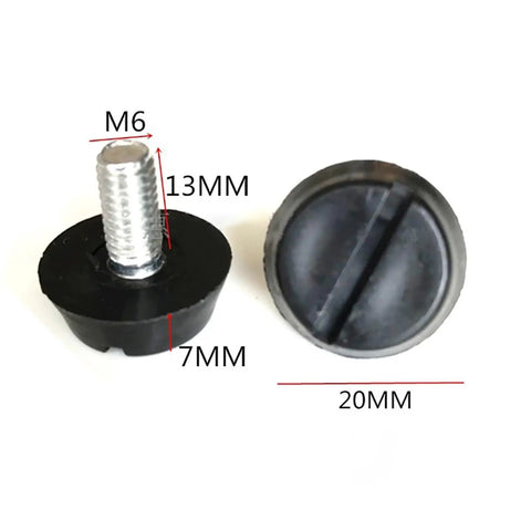 Adjustable Leveling Feet for Furniture M6 and M8, Heights 10 to 17mm and 10 to 20mm, Heavy Duty PP Plastic with Galvanized Iron Screws, 4 8 10 20 30 50 Pack Options, Super Sturdy Balance for Sofas, Tables and Cabinets. M6 13mm leveling foot, 20mm base