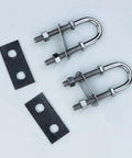 4 Inch Stainless Steel Marine Bow And Stern Eye Tie Down U Bolt Set 2 Pieces For Rock Solid Boat Rigging And Deck Mounts
