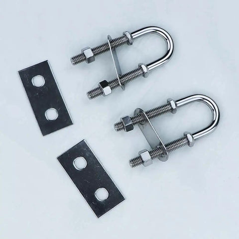 4 Inch Stainless Steel Marine Bow And Stern Eye Tie Down U Bolt Set 2 Pieces For Rock Solid Boat Rigging And Deck Mounts