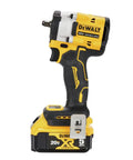 20V Max Compact Impact Wrench Kit With 3/8 Inch Drive And Brushless Motor side view featuring battery and ergonomic handle