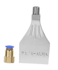 Balacoo Industrial Air Blower Nozzle For Precise Cleaning And Fast Drying, heavy flat aluminum nozzle with a brass connector.