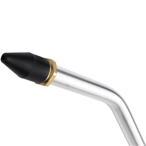 Close-up of Heavy-Duty Beefed-Up Air Blow Gun With 4 Ft Extension Nozzle And Lever Grip OSHA Compliant High-Pressure Air Spray
