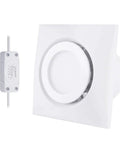 4 Inch Wall Mount Exhaust Fan With Light For Bathroom Kitchen Garage Ultra Quiet 55 CFM Ventilation No Plug Installation