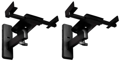 Adjustable Wall Mount Speaker Brackets Pair For Bookshelf Speakers And Studio Monitors 180 Degree Swivel 10 Degree Tilt 40lb Capacity