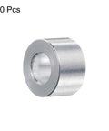 Aluminum Spacer 5mm Bore 10mm OD 6mm Length Standoff For M5 Screws Bolts And Rods, 30 Piece Pack, Plain Finish, front view
