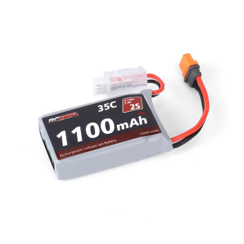 Beefy 2S 1100mAh LiPo Battery With EC2 Female To IC2 Male Plug And 3S 7.4V 1.3A Charger For RC Upgrades