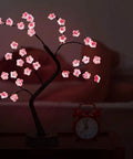 Cherry Blossom Tree Lamp For Living Room Decor And Cozy Night Light, DIY Artificial Tree Light, USB Or Battery Powered Ambience.
