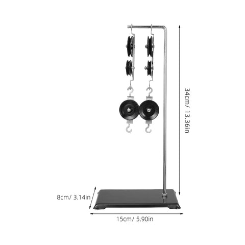 Pulley Block And Tackle Set With Stand For Physics Class And Science Fair Projects 13.4 Inch Classroom Mechanical Advantage Kit