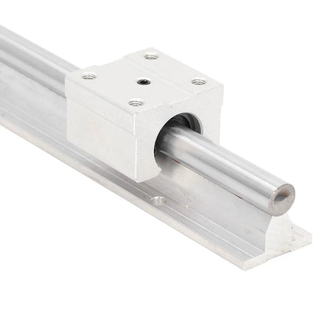 Two Piece 300mm CNC Linear Rail Guide With SBR Slide Block Set For Heavy Duty Stable Motion Shaft Guideway Easy Install With Five Mounting Holes close-up