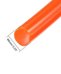 10ft 6mm PU Round Belt Urethane For Transmission And Conveyor Systems, orange belt, detailed view showing diameter measurement