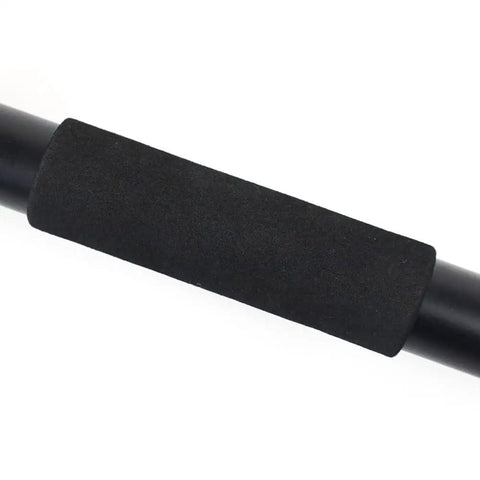 Close-up of soft grip handle on 18 Inch Economy Carpet Stretcher Knee Kicker With Protective Buffer Pad in black finish.