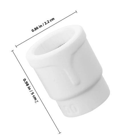 Premium 2-Piece Ceramic TIG Welding Torch Cup Shields For High Temp Argon Arc With Precision Machined White Ceramic Nozzles detailed view.